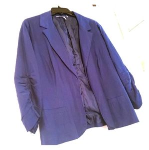 FRENCH CONNECTION UK STYLE LINEN BLAZER NAVY LARGE